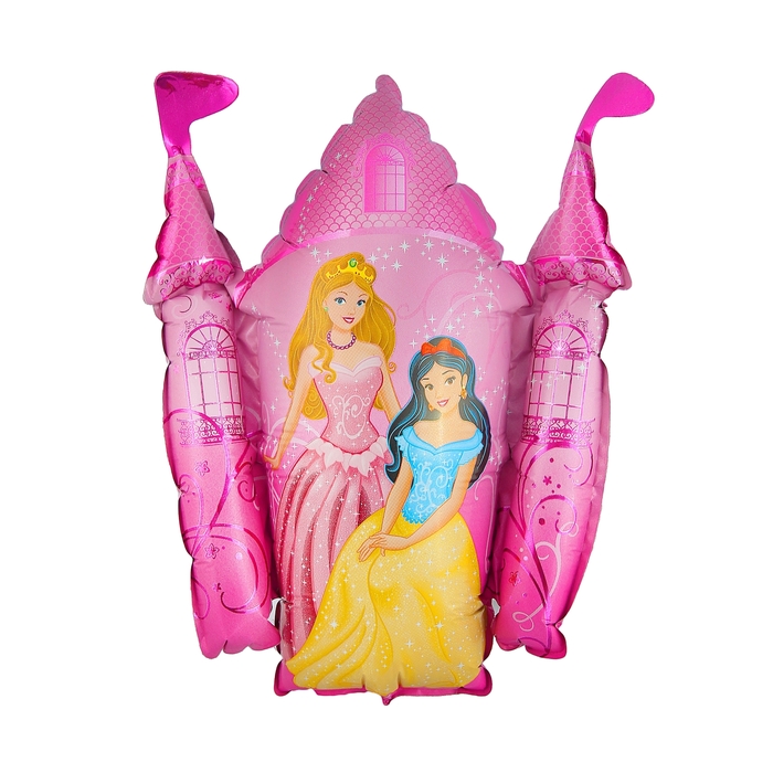 Шар фольгированный д/палочки 3 12" Принцессы и замок Розовый ФМ