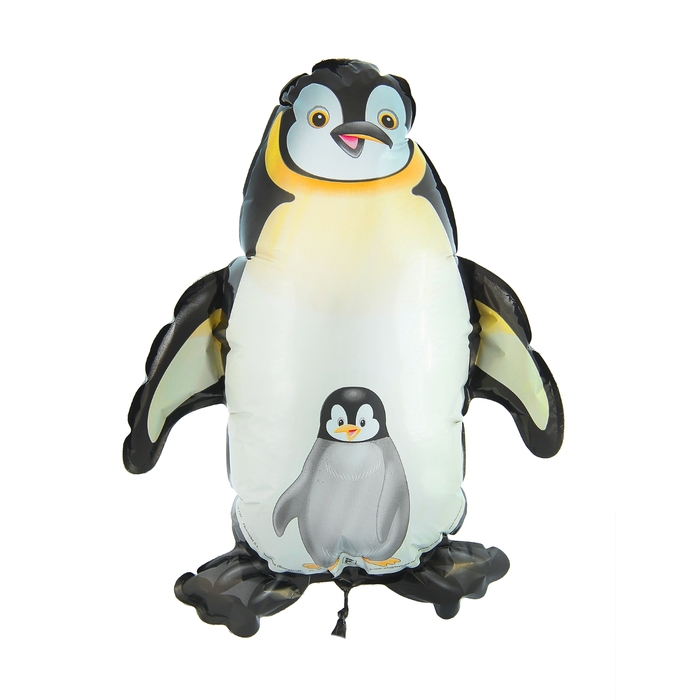 Шар фольгированный 12" "Пингвин" для палочки, цвет чёрный