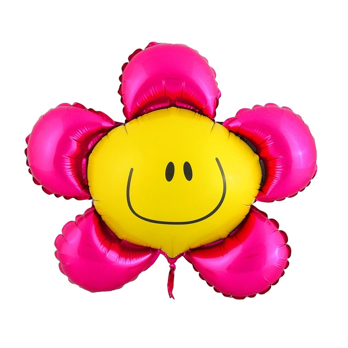 Шар фольгированный д/палочки 3 12" Цветок Розовый ФМ