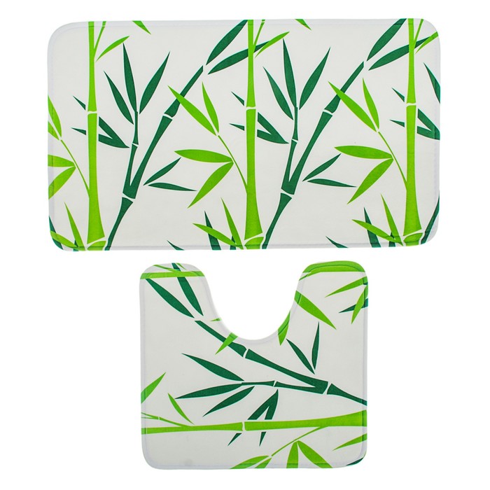 Набор ковриков для ванной и туалета "Бамбук" 2 шт