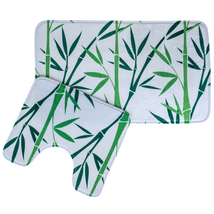 Набор ковриков для ванной и туалета "Бамбук" 2 шт