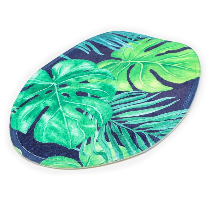 Набор ковриков для ванной и туалета "Листья" 3 шт, цвет МИКС