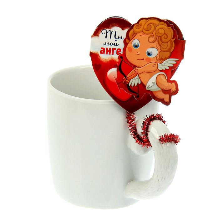 Валентинка на ножке "Ты мой ангел"