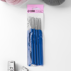 Крючок для вязания, с пластиковой ручкой, d = 3 мм, 13,5 см, цвет синий от Сима-ленд