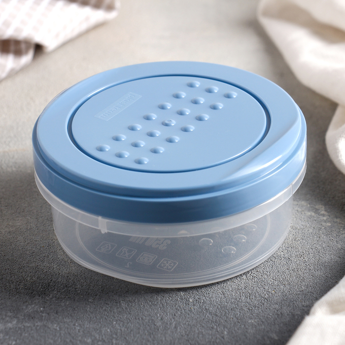 Контейнер пищевой 350 мл круглый с завинчивающейся крышкой Pattern, цвет МИКС