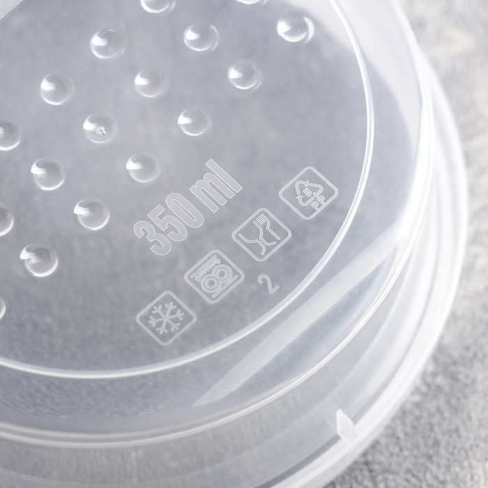 Контейнер пищевой 350 мл круглый с завинчивающейся крышкой Pattern, цвет МИКС