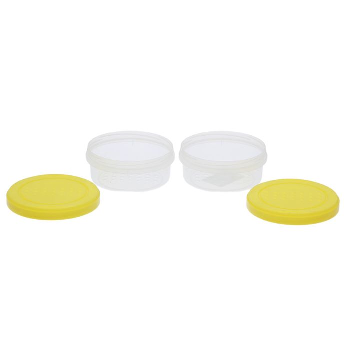 Набор контейнеров круглых с закручивающимися крышками 350 мл, 2 шт, цвет МИКС
