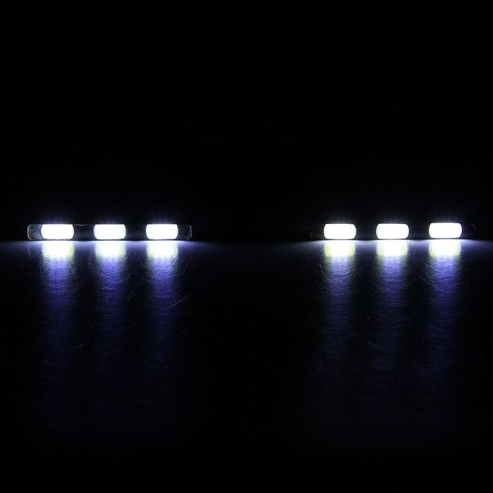 Дневные ходовые огни TORSO DRL-3-3, 3 LED-COB, 30 Вт, 12 В, 2 шт., металл, корпус черный