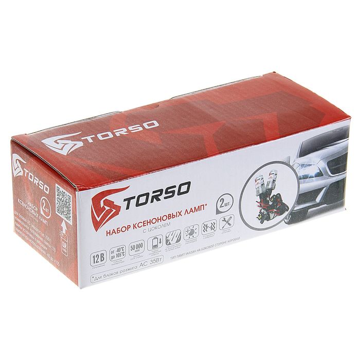 Комплект ксеноновых ламп TORSO D2S, 12 В, для блоков AC, 5000 К, 2 шт.