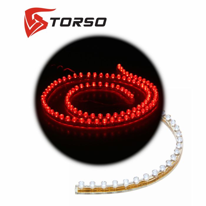 Светодиодная линейка TORSO, автомобильная, 96LED, 96 см, 12 В, IP68, свет красный