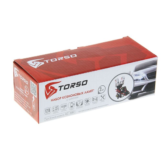 Комплект ксеноновых ламп TORSO H8, для блоков AC, 12 В, 5000 К, 2 шт.