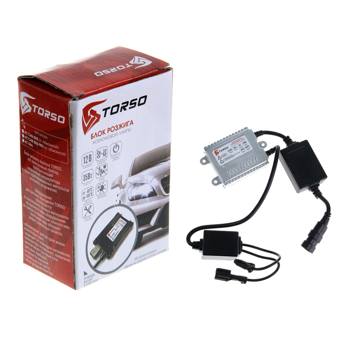 Блоки розжига ксенона TORSO, АС CAN-BUS, с обманкой, с проводами, 35 Вт, 12 В