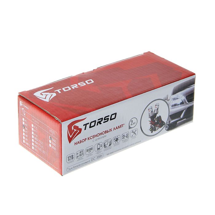 Комплект ксеноновых ламп TORSO H4S-L, для блоков DC, 12 В, 4300 К, 2 шт.