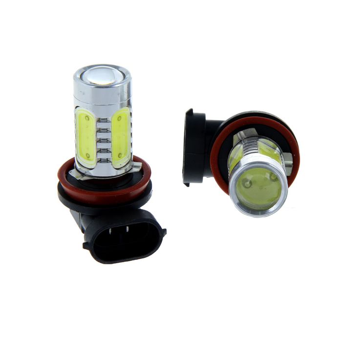 Комплект светодиодных ламп TORSO H8, 12 В, 7.5 Вт, 2 шт., 5 LED-COB, свет белый