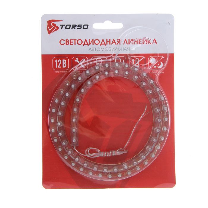 Светодиодная линейка TORSO, автомобильная, 72LED, 72 см, 12 В, IP68, свет зелёный