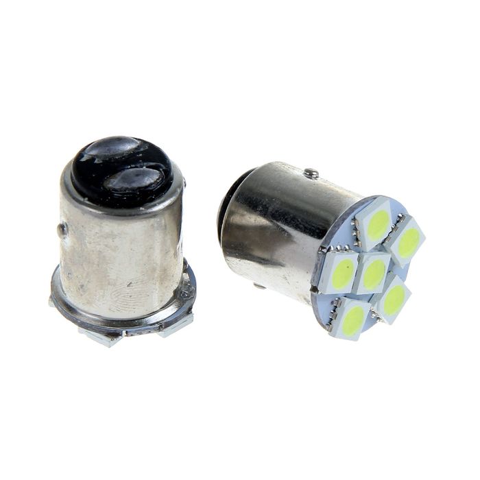 Комплект светодиодных ламп TORSO P21/5W, 12 В, 6 SMD-5050, 2 шт., свет белый