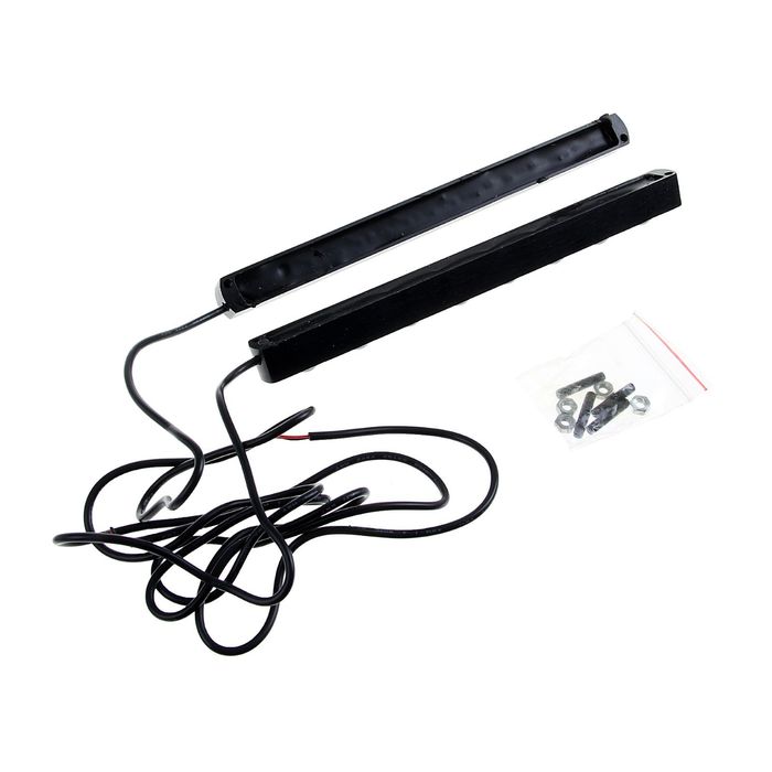 Дневные ходовые огни TORSO DRL-8-2, 8 LED-COB, 16 Вт, 12 В, 2 шт., металл, корпус черный