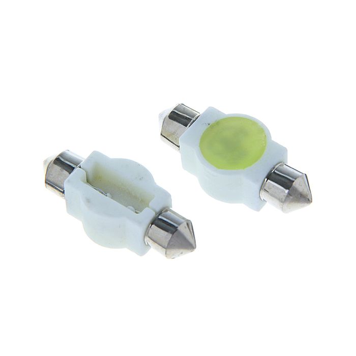 Комплект светодиодных ламп TORSO C5W, 36 мм, керам., 12 В, 1LED-COB, 1.5 Вт, 2шт., свет бел.
