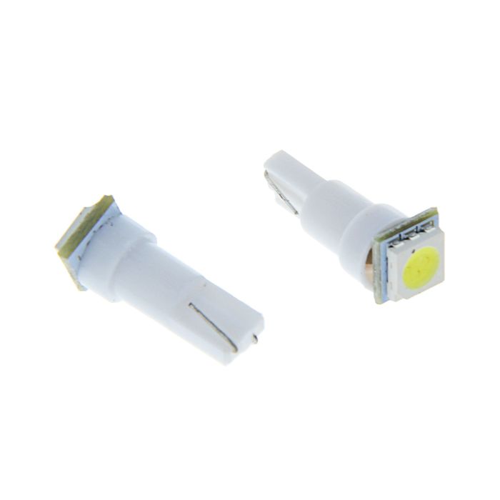 Автолампа светодиод TORSO Т5, панель приборов, 12 В, б/цок, 1 SMD-5050, 10 шт., свет белый