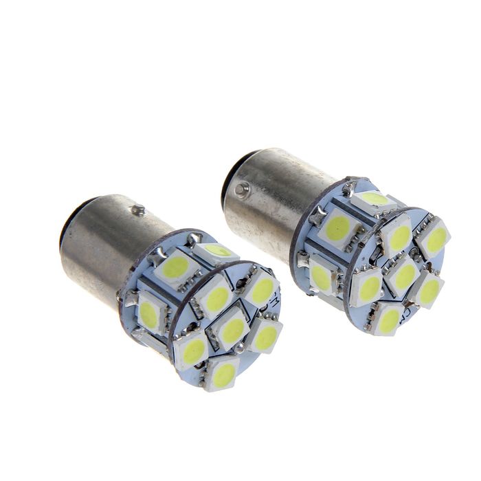 Комплект светодиодных ламп TORSO P21/5W, 12 В, 13 SMD-5050, 2 шт., свет белый