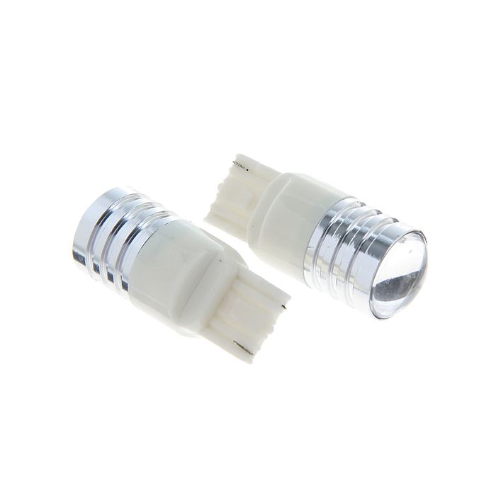 Комплект светодиодных ламп TORSO Т20 (W21W, 7440), 12В, 1 LED-COB + линза, 1.5Вт, 2шт., бел.