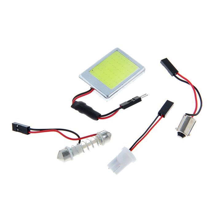 Автолампа светодиодная TORSO, универсальная, 12 В, 1 LED-COB 2 Вт, стабилизатор, свет белый