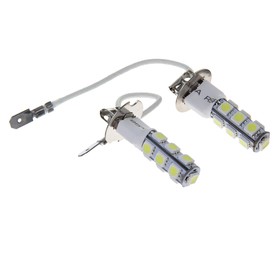 Автолампа светодиодная H3, 12 В, 13 SMD-5050, 2 шт, белый