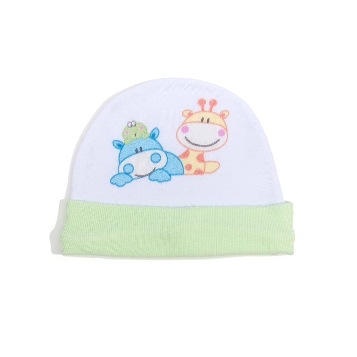 Детская шапочка "Зверята", возраст 9-12 мес., цвет микс