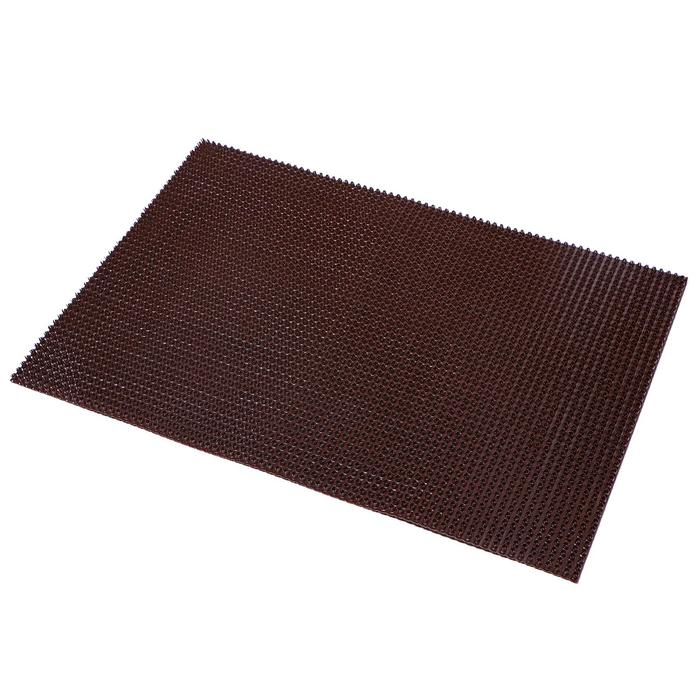 Покрытие ковровое щетинистое «Травка», 60×90 см, цвет тёмный шоколад