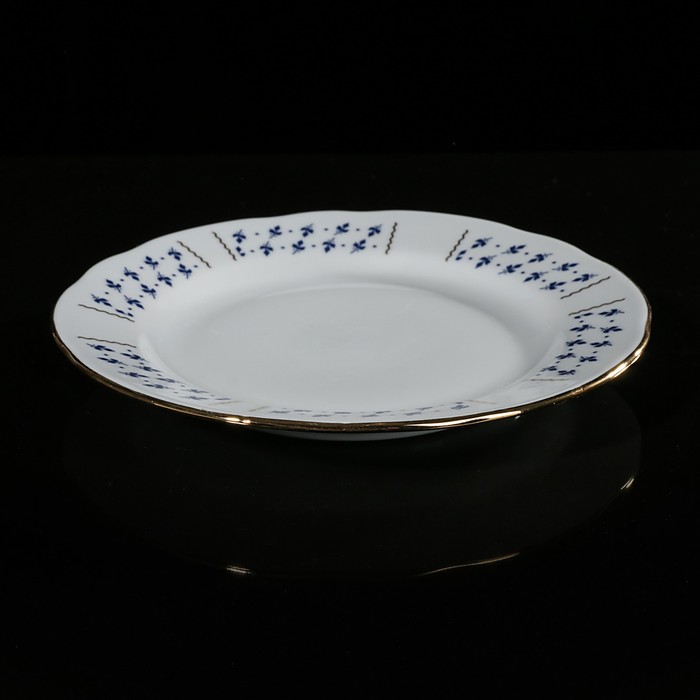 Сервиз чайный "Белый лебедь. Ситец", 21 предмет: чайник 1 л, сахарница 750 мл, сливочник 300 мл, 6 чашек 275 мл, 6 блюдец 15 см, 6 тарелок 17,5 см