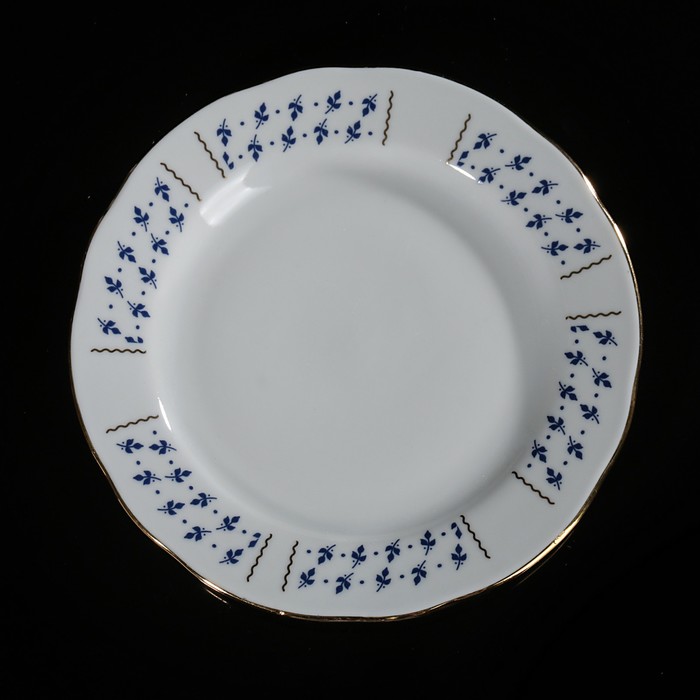 Сервиз чайный "Белый лебедь. Ситец", 21 предмет: чайник 1 л, сахарница 750 мл, сливочник 300 мл, 6 чашек 275 мл, 6 блюдец 15 см, 6 тарелок 17,5 см