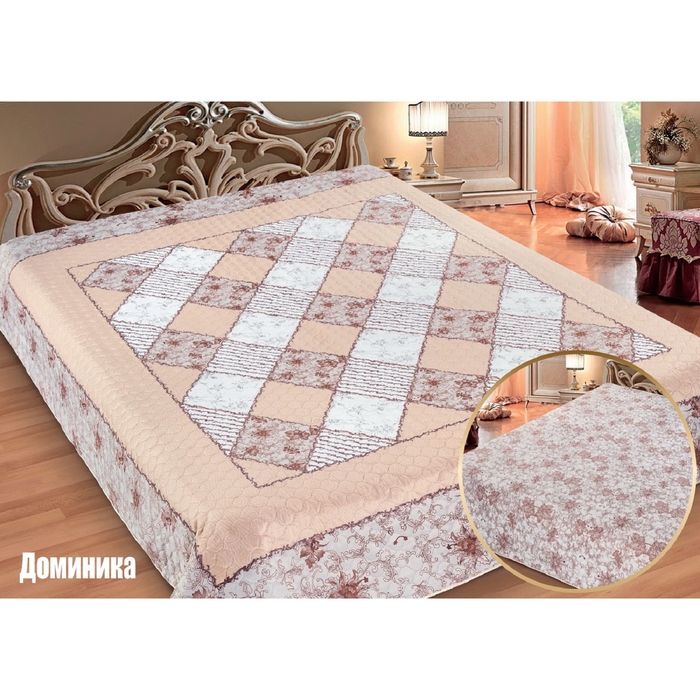 Покрывало шелк Marianna ИМА ГОЛД Доминика 230х250 см, микрофибра пэ100%