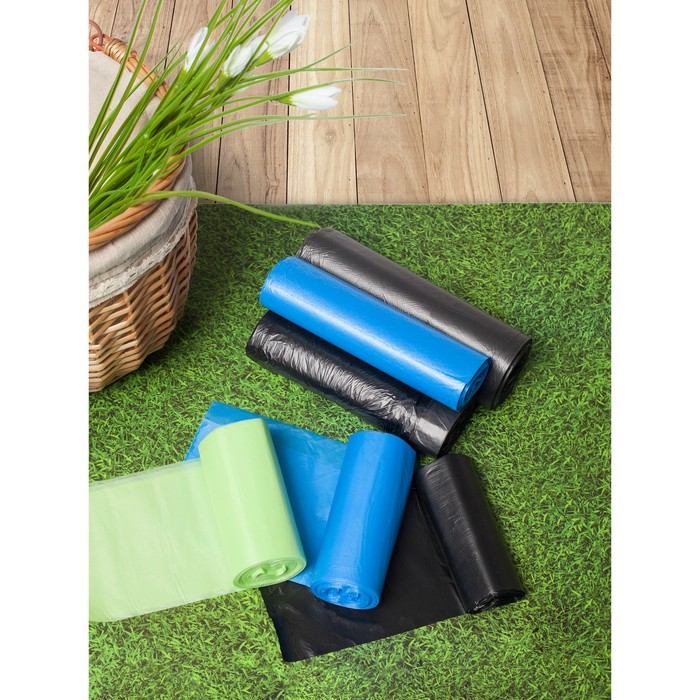 Мешки для мусора 120 л "Стандарт" толщина 10 мкм, рулон 20 шт