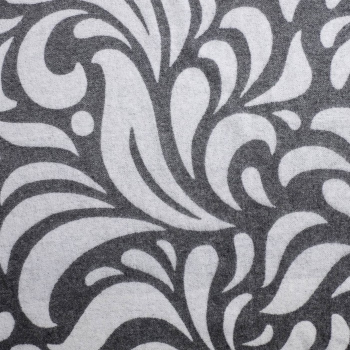 Плед шерстяной "Сamellia", 140х200 см, бел/сер, шерсть 70%, п/э 30%