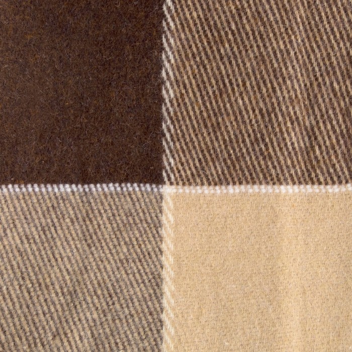 Плед шерстяной "Эльф", размер 200х220 см, цвет белый/бежевый/терракот