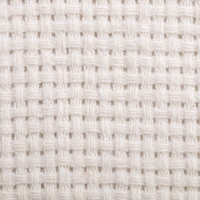 Плед шерстяной "Милано ЛЮКС Рогожка", 170х210 см, белый, шерсть 70%, п/э 30%