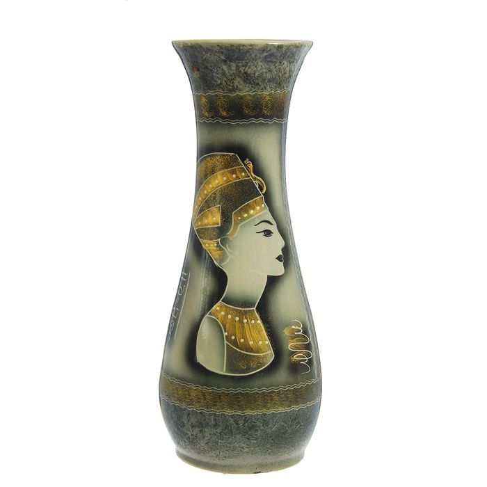 Ваза напольная "Осень" Египет, чёрная, Нефертити