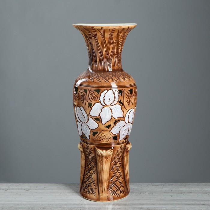 Ваза напольная "Элегия" шамот, узор