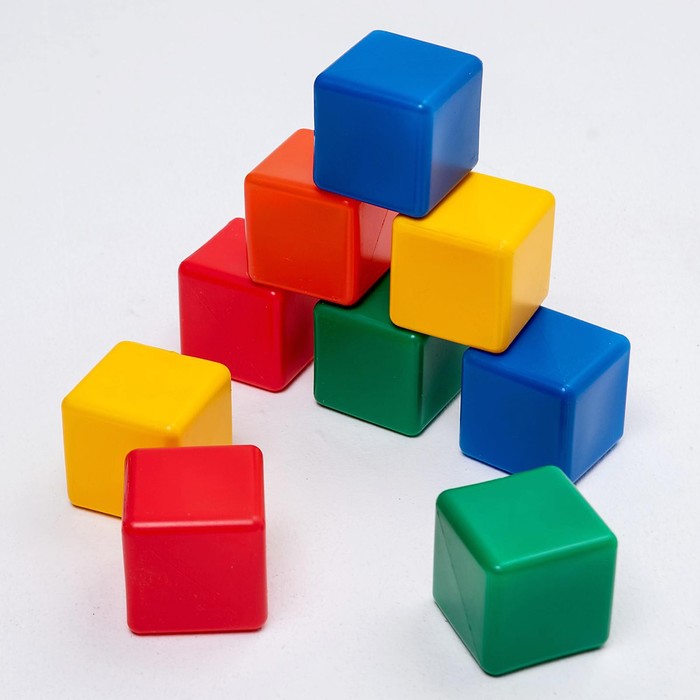фото Набор цветных кубиков, 9 штук 6 х 6 см соломон