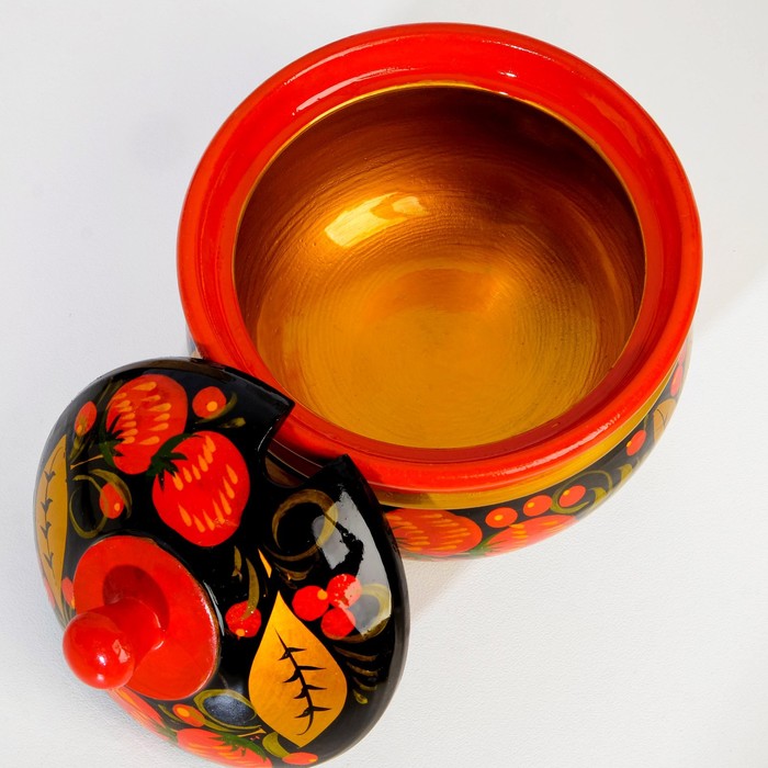 Сахарница «Ягодка», 11х12,5 см, хохлома