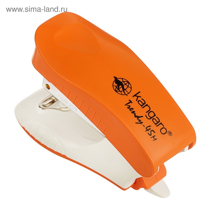 Степлер №24/6 и 26/6 15 листов Kangaro mini Trendy 45М встроенный антистеплер, 50 скоб, микс