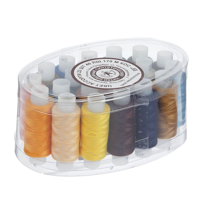 Набор ниток 40 лш, 22 цвета, 170м