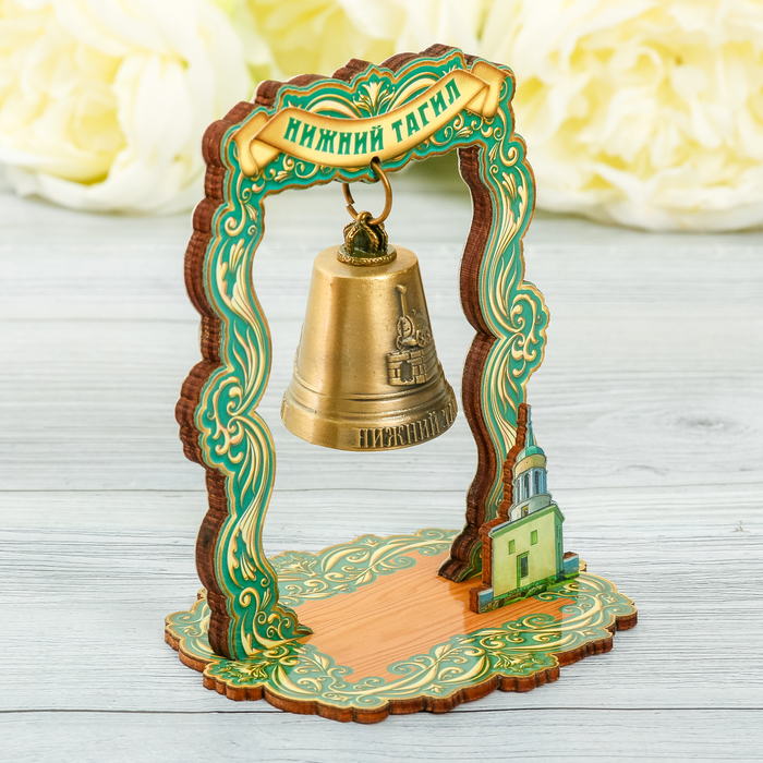 Колокольчик в деревянной рамке «Нижний Тагил»