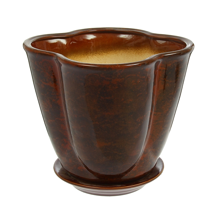 Кашпо "Дези" коричневое 7 л