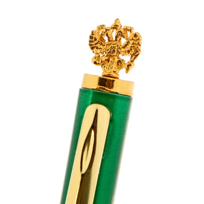 Ручка с фигурным наконечником "Челябинск. Столица Южного Урала" герб, металл