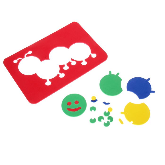 Пазлы мягкие "Гусеница", МИКС