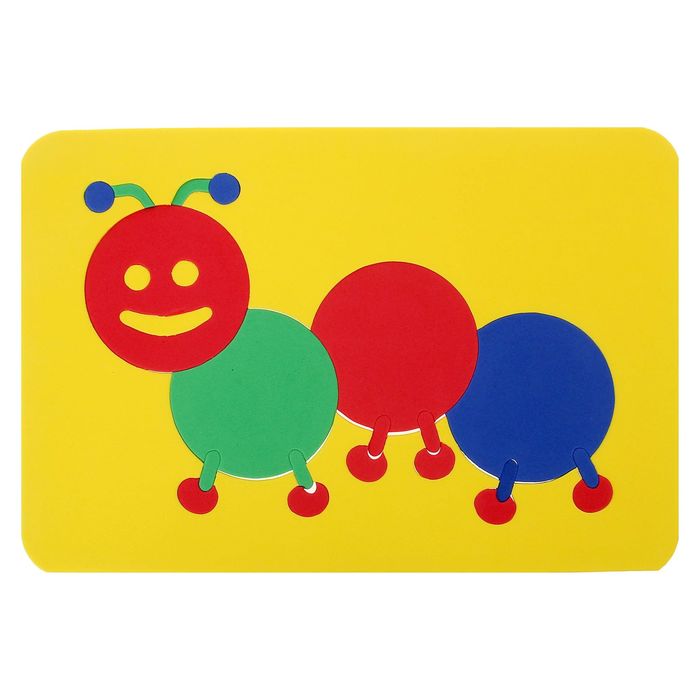 Пазлы мягкие "Гусеница", МИКС