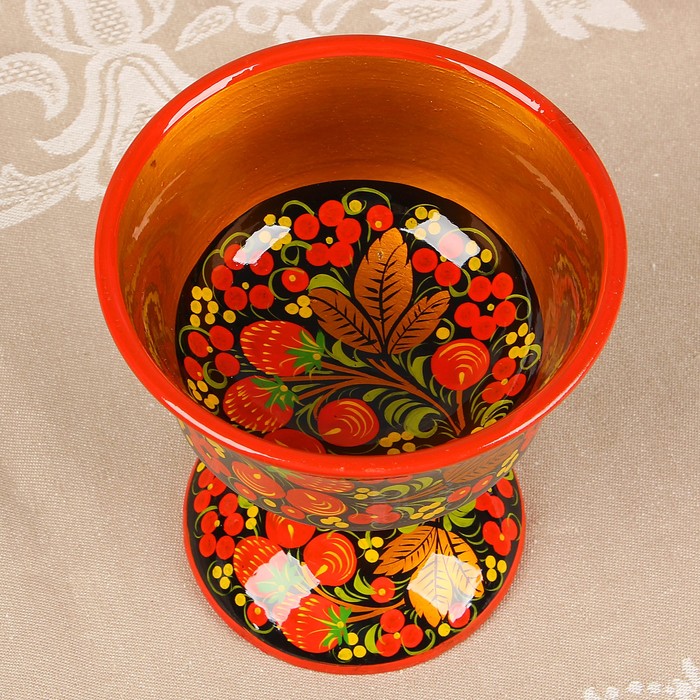 Конфетница на ножке «Хохлома»