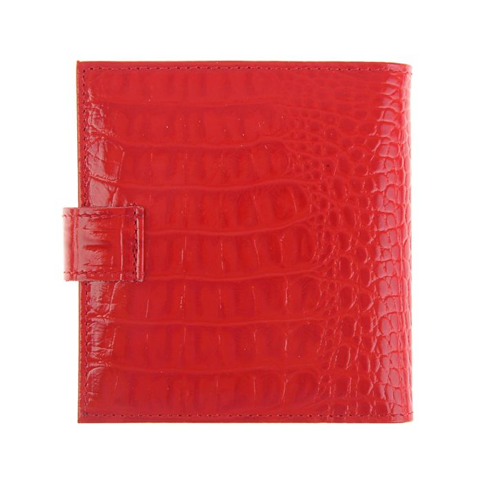 Визитница, 2 ряда, 16 листов, цвет красный