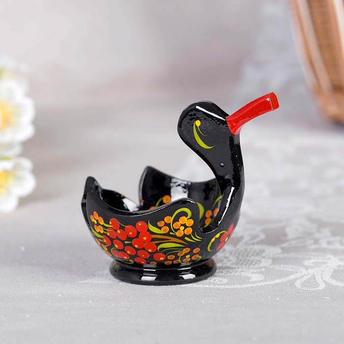 Конфетница «Уточка», хохлома